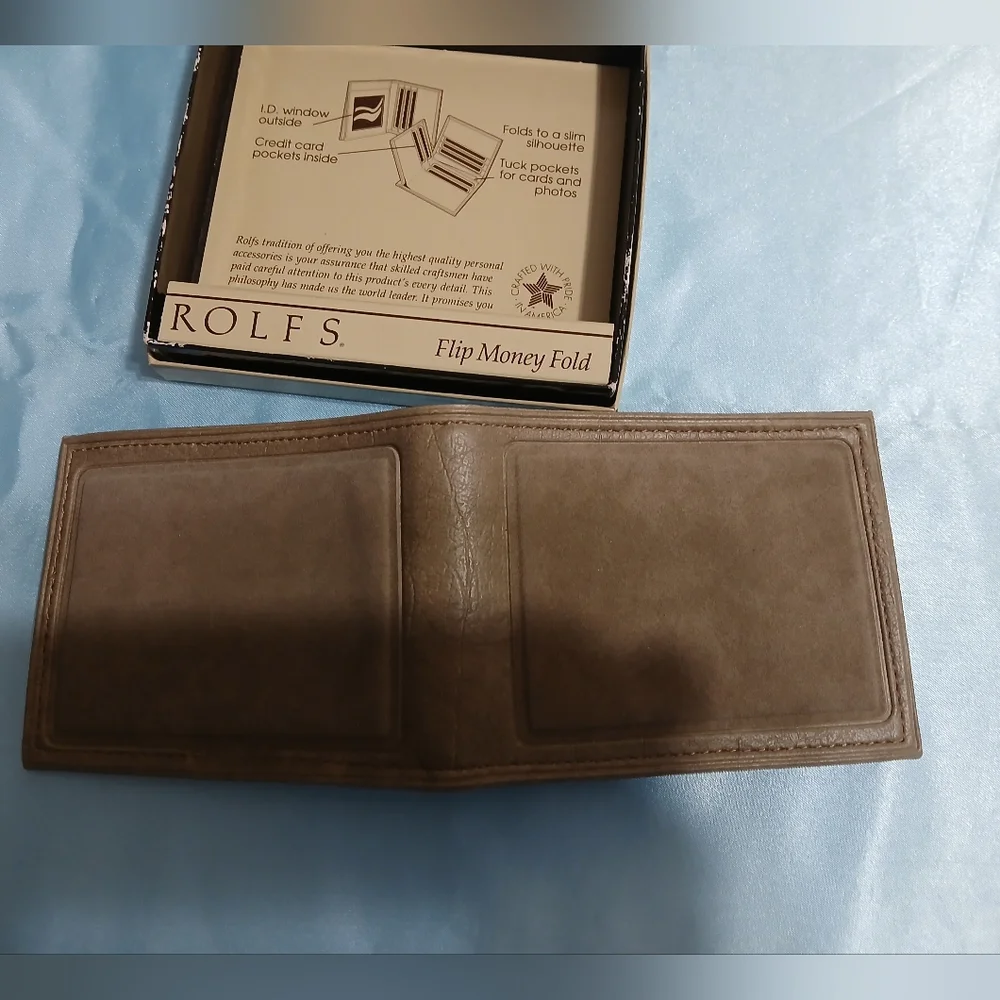 Rolfs Brown Suede Flip Money Clip/Wallet